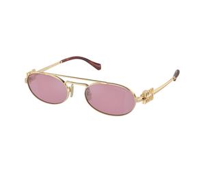 Miu Miu Mujer Miu Miu MU 54ZS ZVN50D Occhiali da sole Metal Oro Rosa Redonda Normal