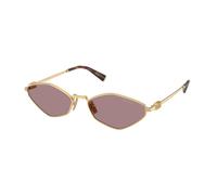 Miu Miu Mujer Miu Miu MU 56ZS 5AK20I Gafas de sol Metal Oro Marrón Geométrico Normal