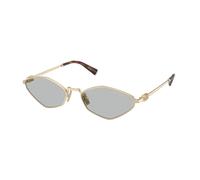 Miu Miu Mujer Miu Miu MU 56ZS ZVN50K Gafas de sol Metal Oro Gris Geométrico Normal