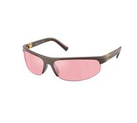 Miu Miu Mujer Miu Miu MU A02S 14Y70J Gafas de sol Inyectado Marrón Rosa Redonda Normal