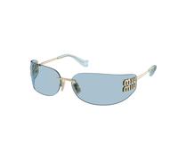 Miu Miu Mujer Miu Miu MU A51S ZVN10P Gafas de sol Metal Oro Azul Cuadrada Normal