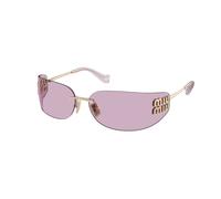 Miu Miu Mujer Miu Miu MU A51S ZVN90O Gafas de sol Metal Oro Rosa Cuadrada Normal