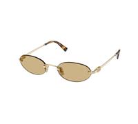 Miu Miu Mujer Miu Miu MU A54S ZVN10R Gafas de sol Metal Oro Amarillo Redonda Normal