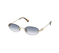 Miu Miu Mujer Miu Miu MU A54S ZVN80O Gafas de sol Metal Oro Azul Redonda Normal Sombreado