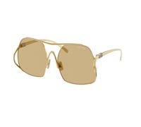 Miu Miu Mujer Miu Miu MU A55S 5AK10R Gafas de sol Acero Oro Amarillo Cuadrada Normal