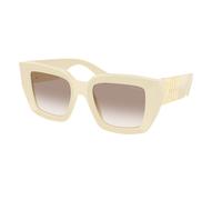 Miu Miu Mujer Miu Miu MU B05S 21D90L Gafas de sol Acetato Blanco Marrón Cuadrada Normal Sombreado