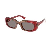 Miu Miu Mujer Sunglass MU B13S - Color del Marco: Burdeos, Color de la Lente: Gris Oscuro