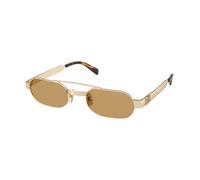 Miu Miu Mujer Miu Miu MU B52S 22M10Y Gafas de sol Metal Oro Marrón Redonda Normal