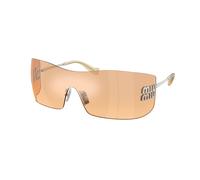 Miu Miu Mujer Miu Miu MU B53S 1BC80Y Gafas de sol Metal Plata Naranja Cuadrada Espejo Matizado