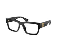 Miu Miu Mujer MU 02XV 1AB1O1 Monturas ópticas Acetato Negro Transparente Cuadrada Normal