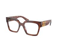 Miu Miu Mujer MU 04UV 11Q1O1 Monturas ópticas Acetato Marrón Transparente Cuadrada Normal