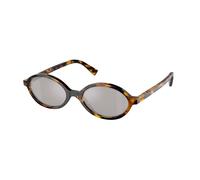 Miu Miu Mujer MU 04ZS VAU07F Gafas de sol Acetato Tortuga Gris Redonda Reflejado