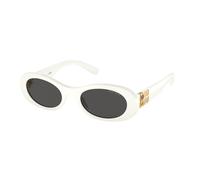 Miu Miu Mujer MU 06ZS 1425S0 Gafas de sol Acetato Blanco Gris Redonda Normal