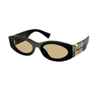 Miu Miu Mujer MU 11WS 16K10R Gafas de sol Acetato Negro Amarillo Redonda Normal
