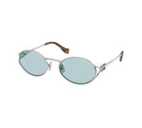 Miu Miu Mujer MU 52YS 1BC20R Gafas de sol Metal Plata Azul Redonda Normal