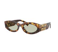 Miu Miu Mujer Sunglass 0MU 11WS - Color del Marco: Habana Miel, Color de la Lente: Verde Claro