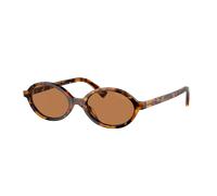 Miu Miu Mujer Miu Miu MU 04ZS 19P2Z1 Gafas de sol Acetato Tortuga Marrón Redonda Normal