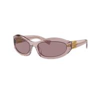 Miu Miu Mujer Sunglass MU 14ZS - Color del Marco: Mauve Trasparent, Color de la Lente: Marrón y morado claro