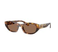 Miu Miu Mujer Sunglass MU A03S - Color del Marco: Habana Miel, Color de la Lente: Marrón Oscuro