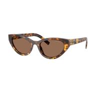 Miu Miu Mujer Sunglass MU A04S - Color del Marco: Habana Miel, Color de la Lente: Marrón Oscuro