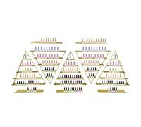 MIUKYUI 10 piezas esmalte de uñas exhibición de pared estante conjunto 10 piezas diseño triángulo 5 niveles pantalla grande para salón de uñas y salón de belleza gran colección de esmalte de uñas en