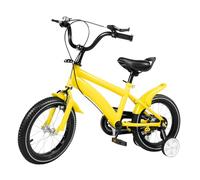 MIUKYUI Bicicleta infantil de 14 pulgadas, bicicleta para niños de 3 a 6 años en adelante, para niños, color blanco, con guardabarros y freno delantero y trasero, en acero de carbono de alta calidad