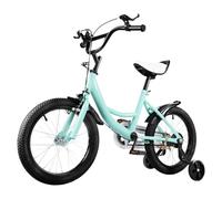 MIUKYUI Bicicleta infantil de 16 pulgadas, bicicleta a partir de 5 - 8 años para niña, color amarillo, bicicleta infantil con guardabarros y freno delantero y trasero combinado, de acero al carbono de