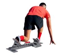 MIUKYUI Bloques de partida ajustables profesionales para atletismo según el estándar internacional de competición ajustable para plástico y cenicero con clavos largos y asa de transporte