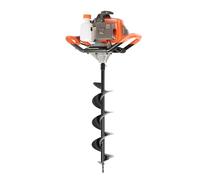 MIUKYUI Broca de gasolina para tierra de 71 cc, incluye 2 tiempos, 2,3 kW, 300 rpm, con 3 taladros, 10 cm, 15 cm, 20 cm, 0,26 Gal Tank para plantas, postes de vallas, taladro para vallas, plantación