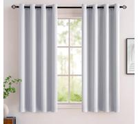 MIULEE Cortinas Salon Opacas 2 Piezas, Gris Blanco Cortinas Dormitorio Modernas Cortina Anti Luz, Habitacion Cortina Termicas Aislantes Frio y Calor 117x137 CM