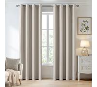 MIULEE Cortinas Salon Opacas 2 Piezas Modernas 140x245 CM, Natural Cortina Dormitorio Sala Anti Luz, Habitacion Cortina Opaca Ventana con Ojales, Fuerte y Suave Cortinas Opacas Termica Aislante Frio