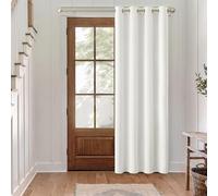 MIULEE Cortinas Salon Opacas Blanco 1 Pieza 140x245cm Cortinas Dormitorio Modernas Cortinas Anti Luz, Habitacion Cortinas Termicas Aislantes Frio y Calor Blackout para Puerta con Ojales