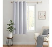 MIULEE Cortinas Salon Opacas Modernas Anti Luz, Habitacion Termicas Aislantes Frio y Calor, Fuerte y Suave Ventana Gris Blanco 140x145 CM (1 Piezas)