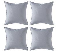 MIULEE Fundas de Cojines Impermeable Cojines Exterior Funda de Almohada Cojin Duradero Decoración Moderna para Sofá Cama Patio Jardín Terraza Silla Balcón 4 Piezas 40x40 cm Gris Claro
