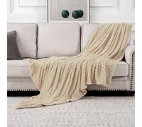 MIULEE Manta Blanket Terciopelo Grande para Sófas Mantilla de Franela para Siesta Suave Manta Corduroy para Cama Ligera y Cálida Felpa para Mascota Cama Habitacion 1 Pieza 170x210cm Beige