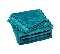 MIULEE Manta de Terciopelo Grande para Sófa Mantilla de Franela para Siesta Súper Suave Manta para Cama Ligera y Cálida Felpa para Mascota Habitacion Dormitorio 1 Pieza 170x210cm Agua Verde