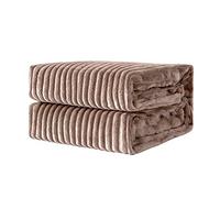 MIULEE Manta Terciopelo Mantilla Grande de Franela para Sófas Súper Suave Mantas Grande Corduroy Ligera y Cálida Felpa para Niño Mascota Cama Habitacion Dormitorio 1 Pieza 150x200cm Marrón