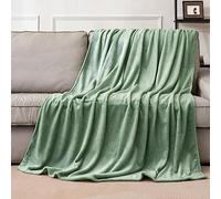 MIULEE Mantas para Sofá de Franela para Sófas Mantilla de Franela para Siesta Súper Suave Manta para Cama Ligera y Cálida Felpa para Mascota Cama Habitacion Dormitorio 220x240cm Verde Oscuro