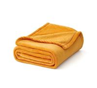 MIULEE Mantas para Sofá de Franela para Sófas Mantilla de Franela para Siesta Súper Suave Manta para Cama Ligera y Cálida Felpa para Mascota Cama Habitacion Dormitorio 150x200cm Naranja