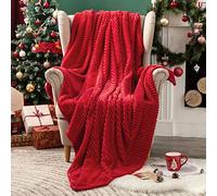 MIULEE Mantas para Sofa Manta Termica Terciopelo Mantilla Felpa para Cama Mantas Polar Súper Suave y Cálida para Bebe Perro Mascota Habitacion Dormitorio 1 Pieza 125x150 cm Rojo