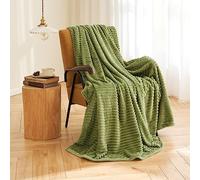 MIULEE Mantas para Sofa Manta Termica Terciopelo Mantilla Felpa para Cama Mantas Polar Súper Suave y Cálida para Bebe Perro Mascota Habitacion Dormitorio 1 Pieza 125x150 cm Verde