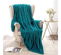 MIULEE Mantas para Sofa Manta Termica Terciopelo Mantilla Felpa para Cama Mantas Polar Súper Suave y Cálida para Bebe Perro Mascota Habitacion Dormitorio 1 Pieza 150x200 cm Agua Azul