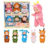 Miunana 6 PCS Mini Muñecas Renacer para Niños y Niñas - Juego de Muñecas Dormidas Lavables y Realistas (Estilo 4)