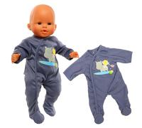 Miunana Ropa Vestido Estampado Hipopótamo Pollito Libélula para New Born 14 - 18 Pulgadas (35 cm - 46 cm) Muñecas Reborn Bebé Baby Born, Baby Annabell, Nenuco y Más (No Incluye muñeca)