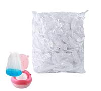 MIUPOO Bolsa de orinal para bebé, bolsa de viaje portátil para silla de baño, universal, con una abertura retráctil para orinal infantil, bolsa de limpieza desechable, 100 unidades, color blanco.