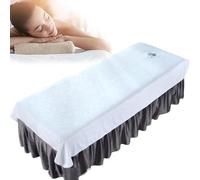 MIUPOO Funda para camilla de masaje con agujero, sábana de masaje con orificio para la cara, 1 funda elástica para camilla de masaje con agujero, funda nórdica lavable, cama de masaje transpirable