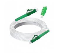 MiusKiw Cable de Fibra Óptica LC/APC a LC/APC , Con un Acoplador de fibra óptica Gratuito, Latiguillo fibra óptica monomodo simplex (3m)
