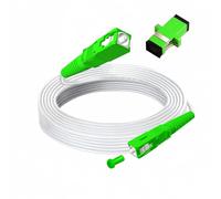 MiusKiw Cable fibra optica router SC/APC- SC/APC para Movistar, Vodafone, Orange, MásMóvil, Digi, Jazztel, Yoigo, Lowi, Con un Acoplador de fibra óptica gratuito, Latiguillo fibra óptica (7M)