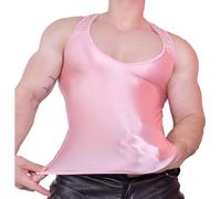 Miutii Camiseta Sin Mangas De Hombre Regata Entrenamiento Amiseta Deportiva Elástica Camisa Músculos Viajar Rosa Talla única