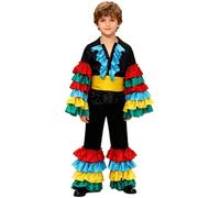 Miutii Jovenes Y Niñas Traje Torero Español Camiseta Manga Larga Tops Pantalón Traje Baile Flamenco Baile Halloween Y Carnaval Vistoso 6-7 años